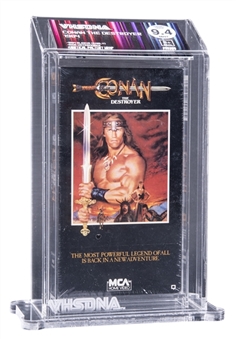 1984 "Conan The Destroyer" Sealed VHS Tape - VHSDNA MINT 9.4/B+